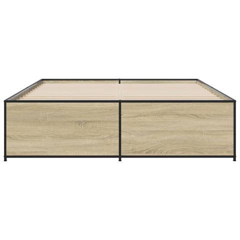 vidaXL Bed Frame without Mattress Sonoma Oak 150x200 cm King Size