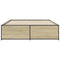vidaXL Bed Frame without Mattress Sonoma Oak 150x200 cm King Size