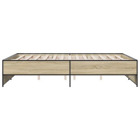 vidaXL Bed Frame without Mattress Sonoma Oak 150x200 cm King Size