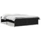 vidaXL Bed Frame without Mattress Black 140x200 cm