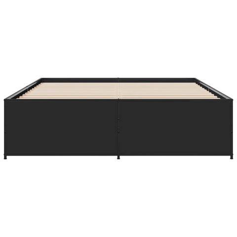 vidaXL Bed Frame without Mattress Black 140x200 cm