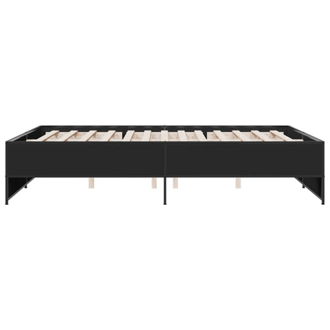 vidaXL Bed Frame without Mattress Black 140x200 cm