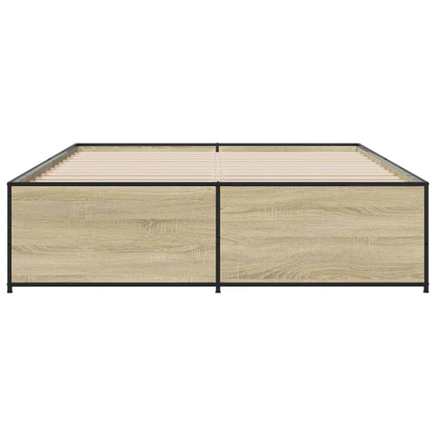 vidaXL Bed Frame without Mattress Sonoma Oak 140x200 cm