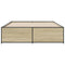 vidaXL Bed Frame without Mattress Sonoma Oak 140x200 cm