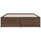 vidaXL Bed Frame without Mattress Brown Oak 140x200 cm