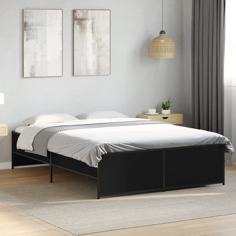 vidaXL Bed Frame without Mattress Black 120x200 cm