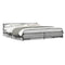 vidaXL Bed Frame with Drawers without Mattress Grey Sonoma 200x200 cm