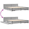 vidaXL Bed Frame with Drawers without Mattress Grey Sonoma 200x200 cm