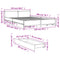 vidaXL Bed Frame with Drawers without Mattress Black 150x200 cm King Size