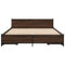 vidaXL Bed Frame with Drawers without Mattress Brown Oak 150x200 cm King Size