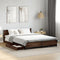 vidaXL Bed Frame with Drawers without Mattress Brown Oak 150x200 cm King Size