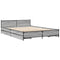 vidaXL Bed Frame with Drawers without Mattress Grey Sonoma 140x200 cm