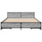 vidaXL Bed Frame with Drawers without Mattress Grey Sonoma 140x200 cm