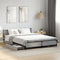 vidaXL Bed Frame with Drawers without Mattress Grey Sonoma 140x200 cm