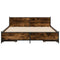 vidaXL Bed Frame with Drawers without Mattress Smoked Oak 135x190 cm Double