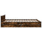 vidaXL Bed Frame with Drawers without Mattress Smoked Oak 135x190 cm Double