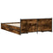 vidaXL Bed Frame with Drawers without Mattress Smoked Oak 135x190 cm Double