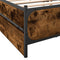 vidaXL Bed Frame with Drawers without Mattress Smoked Oak 135x190 cm Double
