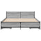 vidaXL Bed Frame with Drawers without Mattress Grey Sonoma 135x190 cm Double