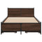 vidaXL Bed Frame with Drawers without Mattress Brown Oak 100x200 cm