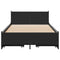 vidaXL Bed Frame with Drawers without Mattress Black 90x200 cm