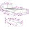 vidaXL Bed Frame with Drawers without Mattress Black 90x200 cm
