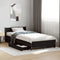 vidaXL Bed Frame with Drawers without Mattress Black 90x200 cm