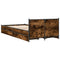 vidaXL Bed Frame with Drawers without Mattress Smoked Oak 75x190 cm Small Single