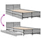 vidaXL Bed Frame with Drawers without Mattress Grey Sonoma 75x190 cm Small Single