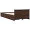 vidaXL Bed Frame with Drawers without Mattress Brown Oak 75x190 cm Small Single