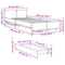 vidaXL Bed Frame with Drawers without Mattress Brown Oak 75x190 cm Small Single