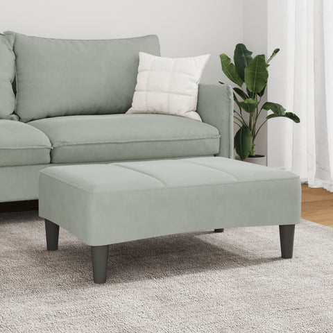 vidaXL Footstool Light Grey 77x55x31 cm Velvet