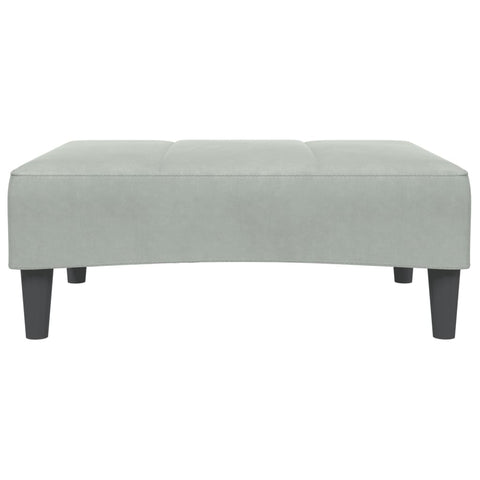 vidaXL Footstool Light Grey 77x55x31 cm Velvet