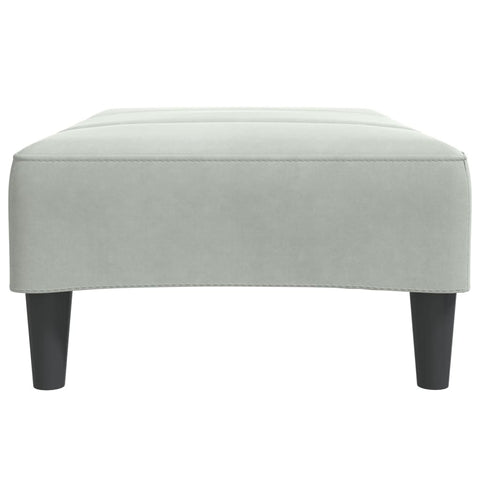 vidaXL Footstool Light Grey 77x55x31 cm Velvet
