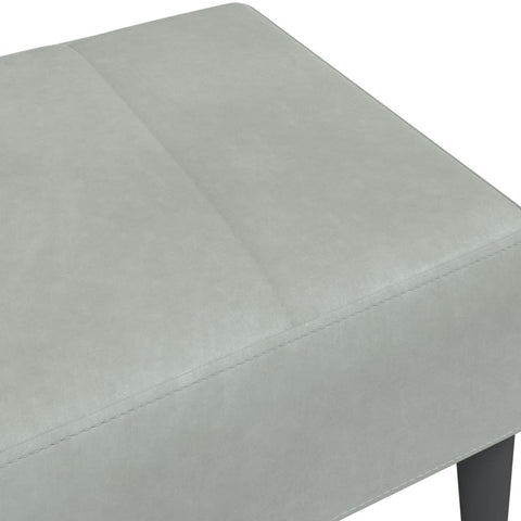 vidaXL Footstool Light Grey 77x55x31 cm Velvet