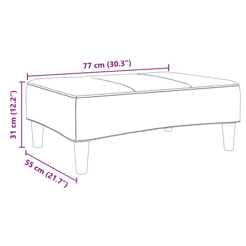 vidaXL Footstool Dark Green 77x55x31 cm Velvet