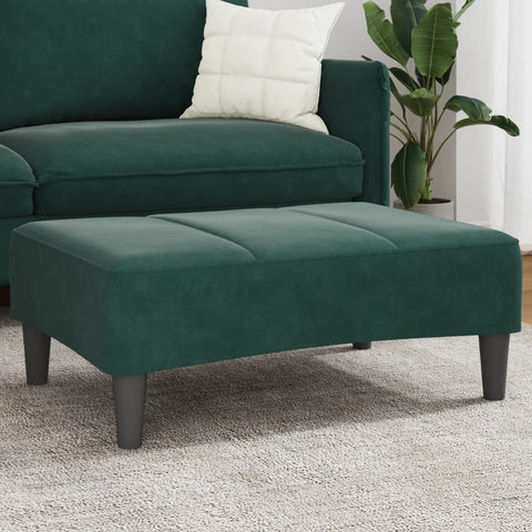 vidaXL Footstool Dark Green 77x55x31 cm Velvet