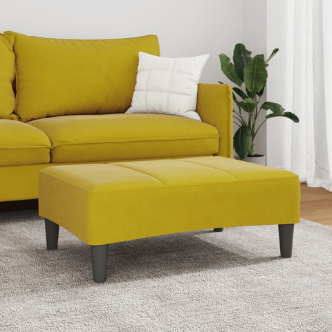 vidaXL Footstool Yellow 77x55x31 cm Velvet