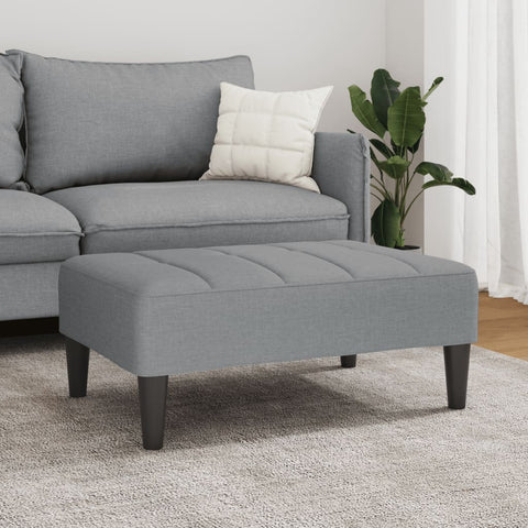 vidaXL Footstool Light Grey 77x55x31 cm Fabric