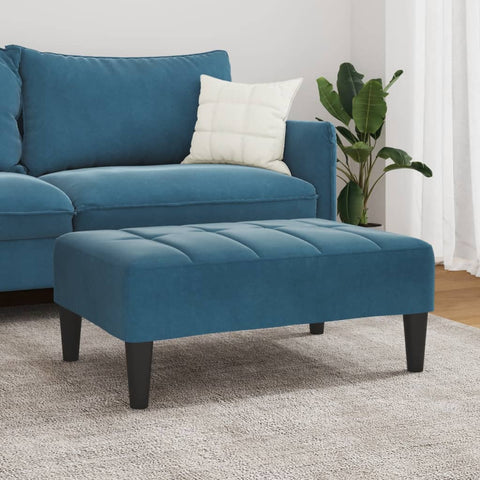 vidaXL Footstool Blue 77x55x31 cm Velvet
