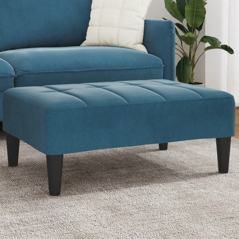 vidaXL Footstool Blue 77x55x31 cm Velvet