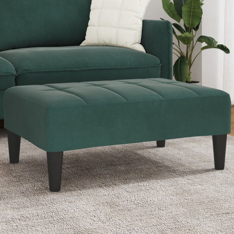 vidaXL Footstool Dark Green 77x55x31 cm Velvet