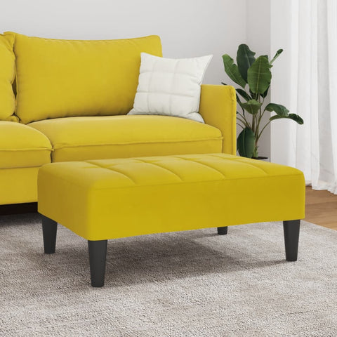 vidaXL Footstool Yellow 77x55x31 cm Velvet