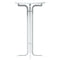 vidaXL Dining Table White Ø60x110 cm Engineered Wood and Steel