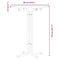 vidaXL Dining Table White Ø60x110 cm Engineered Wood and Steel