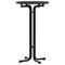 vidaXL Dining Table Black Ø60x110 cm Engineered Wood and Steel