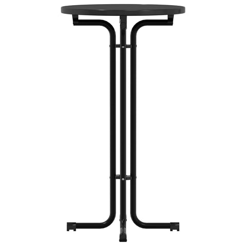 vidaXL Dining Table Black Ø60x110 cm Engineered Wood and Steel