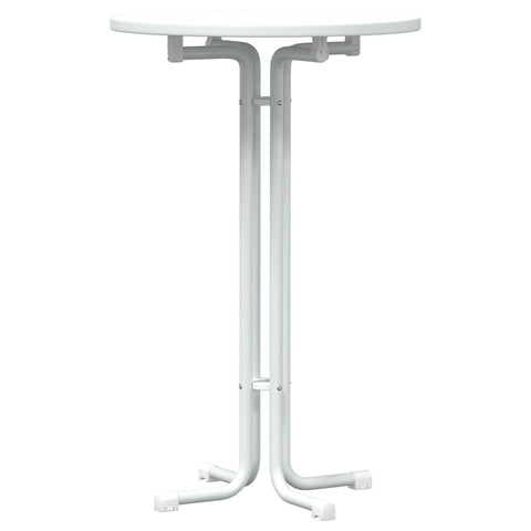 vidaXL Dining Table White Ø70x110 cm Engineered Wood and Steel