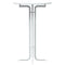 vidaXL Dining Table White Ø70x110 cm Engineered Wood and Steel