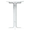 vidaXL Dining Table White Ø70x110 cm Engineered Wood and Steel